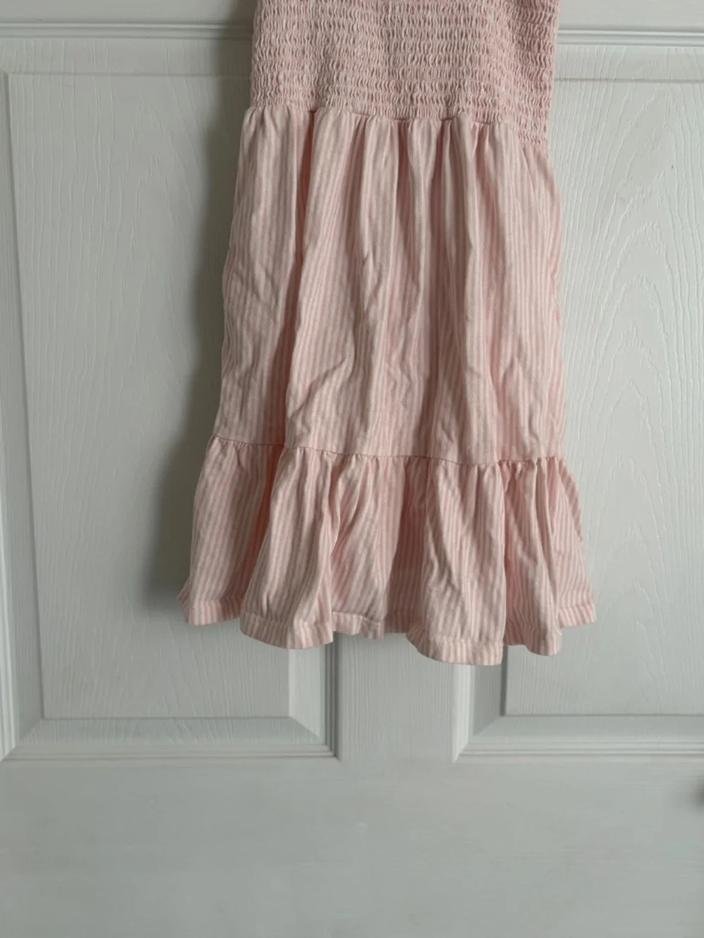 Girls Old Navy Pink and White Striped Short Sleeve Dress